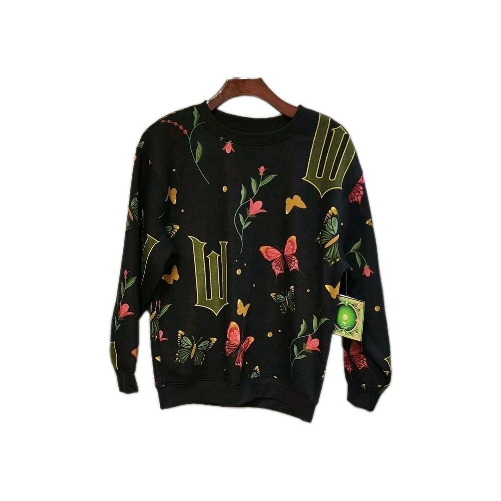 Wicked: For Good Women's Graphic Print Fleece Sweatshirt Small NWT